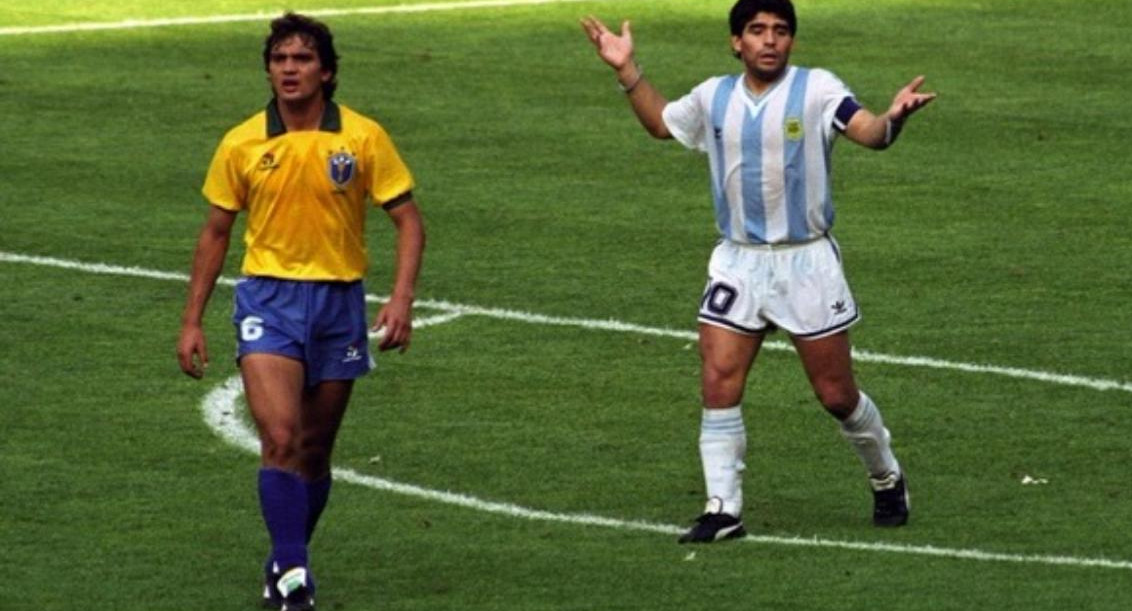 Branco y Maradona en el Mundial 90