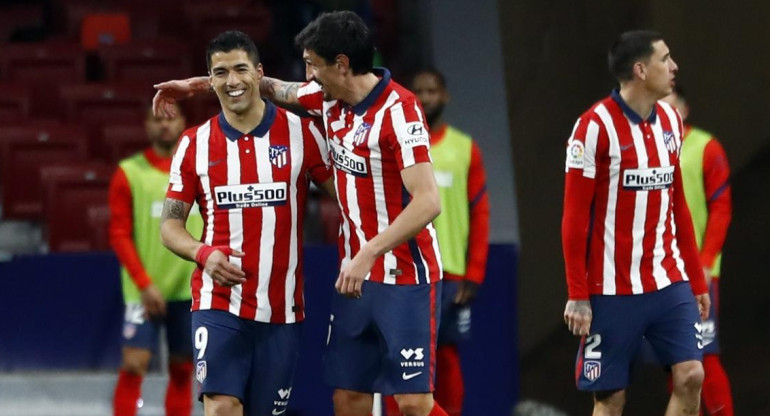 Gol del Atlético Madrid, Luis Suárez, La Liga, fútbol español, Reuters