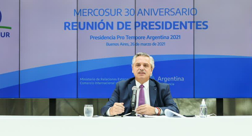 Alberto Fernández, 30 años del Mercosur, Cumbre del Mercosur, NA