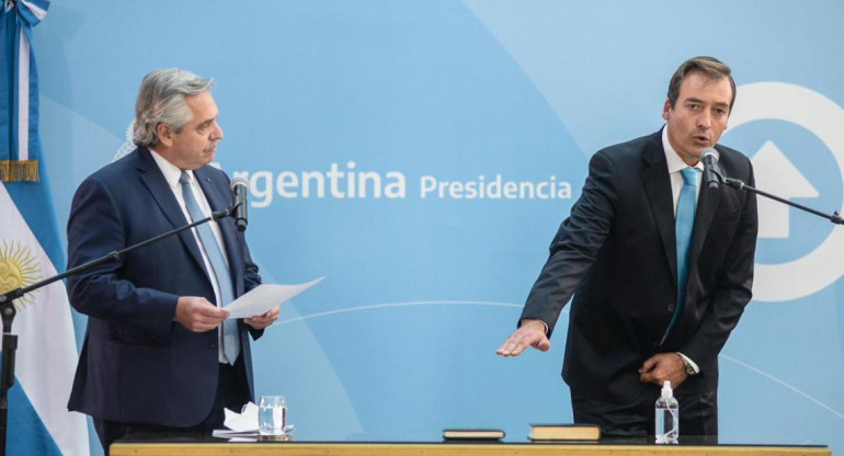 Alberto Fernández tomó juramento a Martín Soria como Ministro de Justicia, Foto: Presidencia