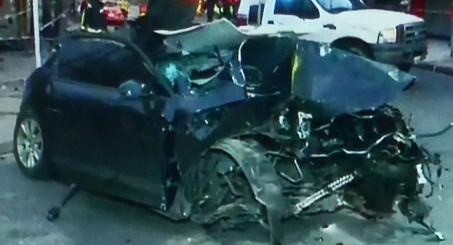 Accidente fatal en Lanús. Foto: captura de TV.