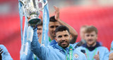 Festejo del Manchester City, fútbol inglés, Sergio Kun Agüero, Reuters