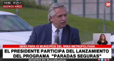 Alberto Fernández, presidente de Argentina, conferencia, Paradas Seguras, Canal 26