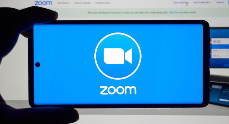 Plataforma de videollamadas Zoom, tecnología.