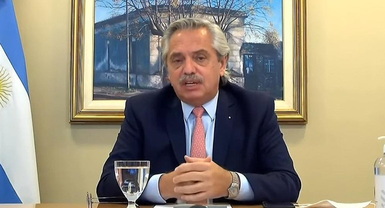 Alberto Fernández, presidente de Argentina, conferencia, Foto Video Presidencia