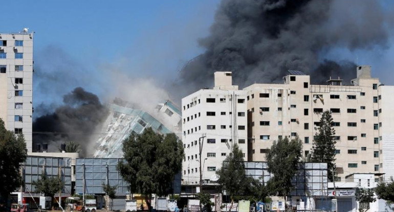 Ataque de Israel en Palestina donde funcionaba edificio de prensa, AGENCIA NA