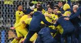 Festejo del Villarreal ante el Manchester United por la Europa League, REUTERS