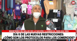 Comerciante y su queja por las restricciones, Canal 26.