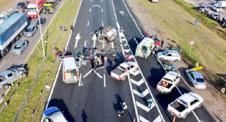 Accidente de tránsito en Panamericana foto: Twitter Daniel Trila