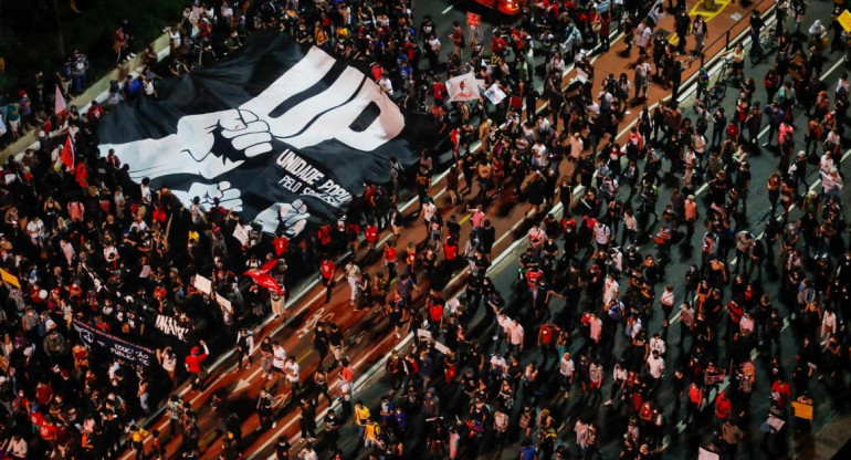 Protestas en Brasil contra Bolsonaro, Foto: EFE