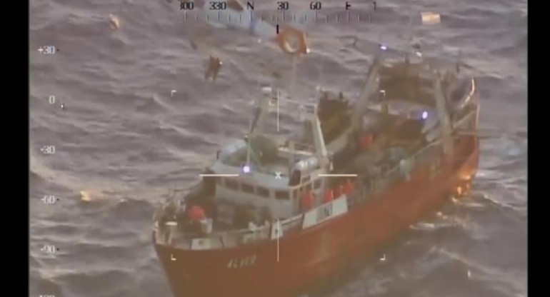 Dramático operativo en el mar: Prefectura aeroevacuó a un tripulante	