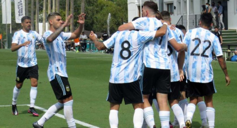 Selección Argentina sub-23, amistoso, NA