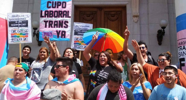 Reclamo por cupo travesti trans en el Congreso, Foto gentileza Radio Gráfica