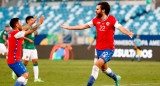 Ben Brereton festeja su gol en el partido frente a Bolivia por la Copa América, NA	