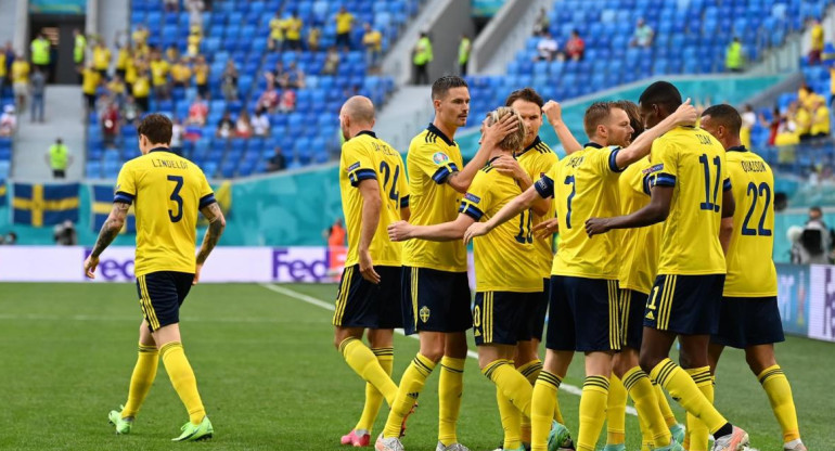 Festejo de Suecia ante Polonia por la Eurocopa, AGENCIA EFE