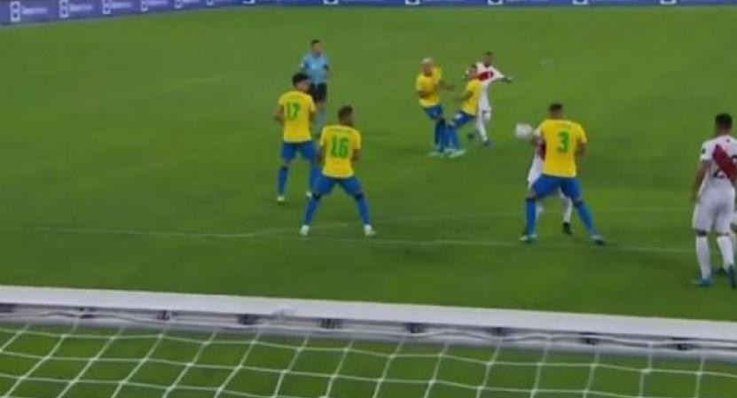 Jugada polémica de Brasil - Perú en la Copa América