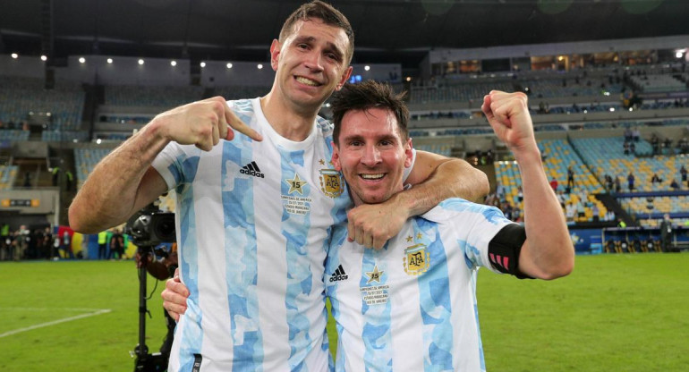 Emiliano Martínez y Lionel Messi, Copa América, NA
