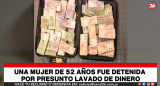 Mujer detenida en Aeroparque presunto lavado de dinero, llevaba más de $6 millones en una valija, Canal 26