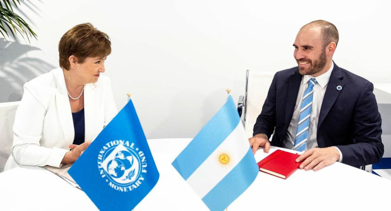Kristalina Georgieva y Martín Guzmán, reunión con FMI, NA