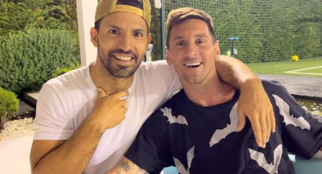 Kun Agüero y Messi, foto Instagram