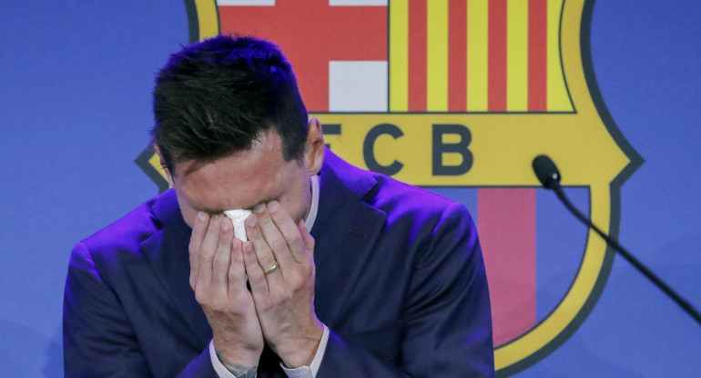 Lionel Messi se despidió del Barcelona, EFE
