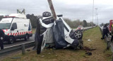 Tragedia en autopsita Buenos Aires-Cañuelas, cuatro muertos por violento choque y vuelco, NA	