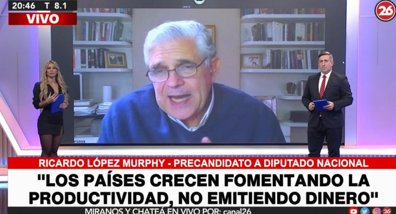 Ricardo López Murphy en Canal 26