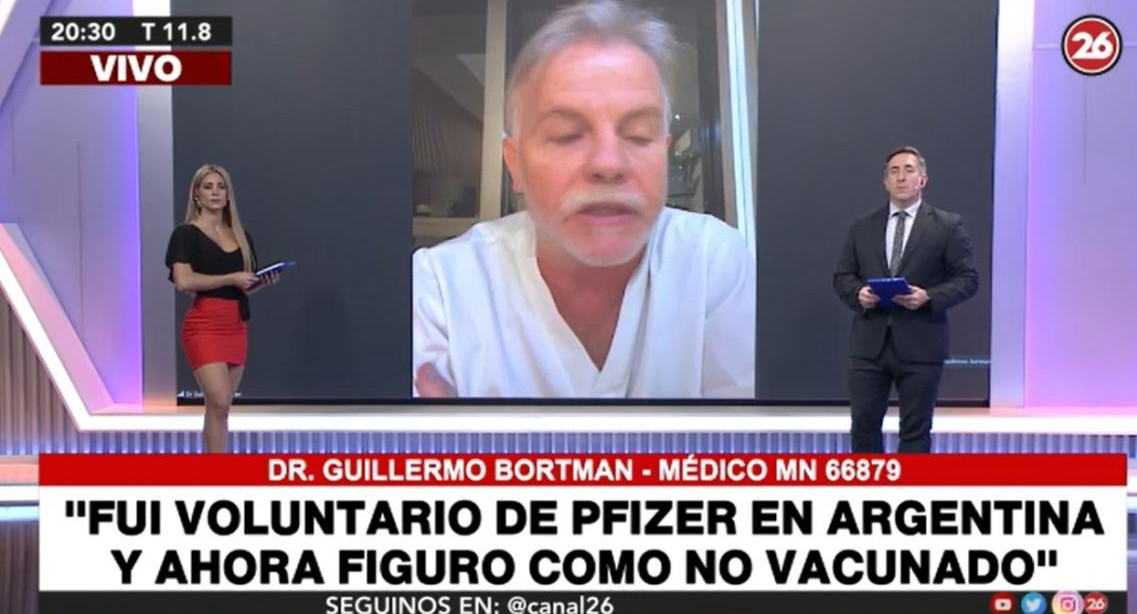 Entrevista al doctor Guillermo Bortman en Canal 26 