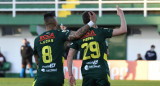 Festejo de Defensa y Justicia ante Newells por la Liga Profesional de Fútbol