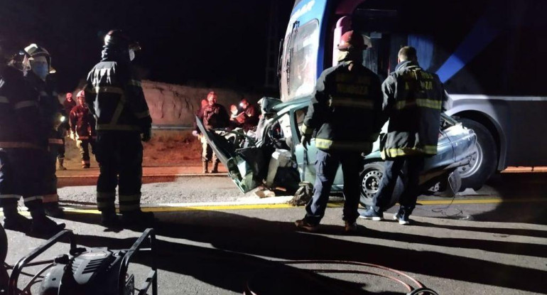 Accidente de auto en Potrerillos, Mendoza