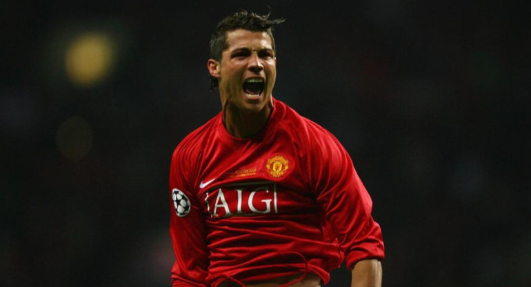 Cristiano Ronaldo con la camiseta del Manchester United