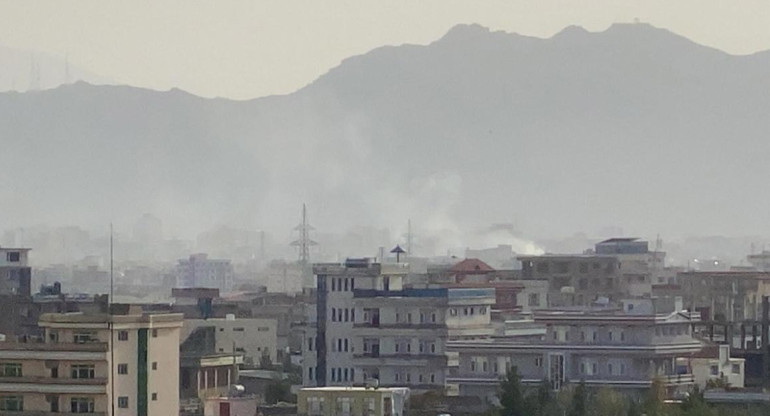 Explosión en Kabul, domingo 29 de agosto. Foto: EFE.
