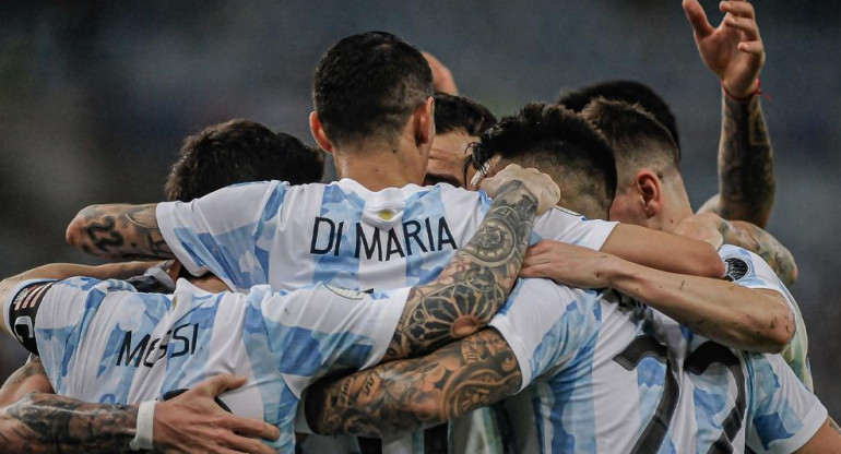 Selección argentina de fútbol, festejo de gol, NA