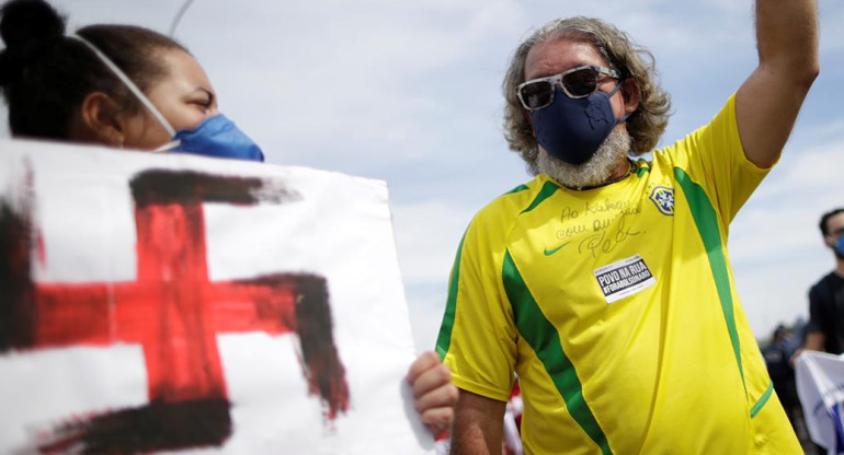 Protesta contra Jair Bolsonaro en Brasil, Reuters