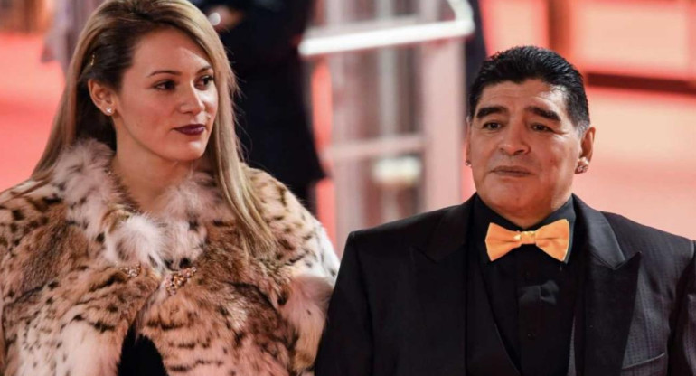 Rocío Oliva y Diego Maradona. Foto: NA.