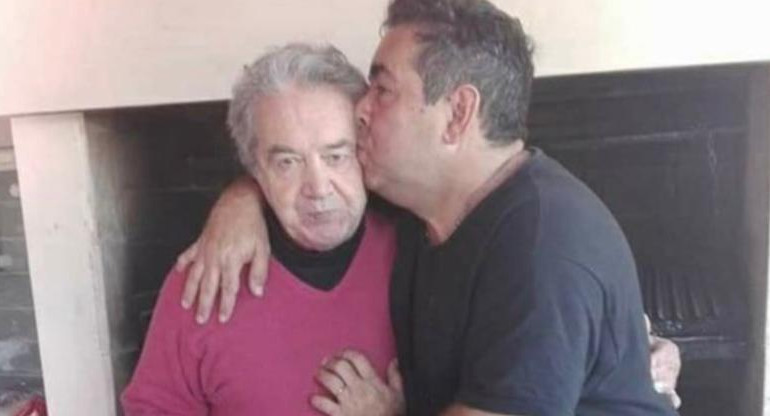Diego Pérez y su papá, foto NA