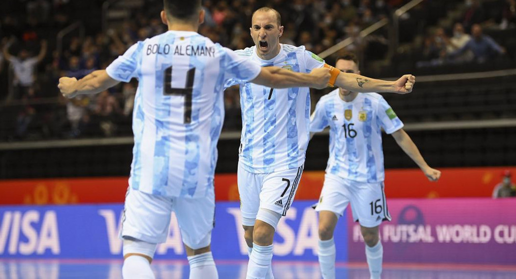 Futsal, festejo de Selección Argentina, NA	