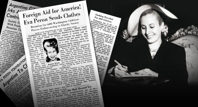 Eva Perón en los diarios de Estados Unidos