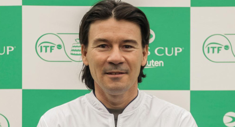 Guillermo Coria, capitán de equipo argentino de Copa Davis, tenis, NA