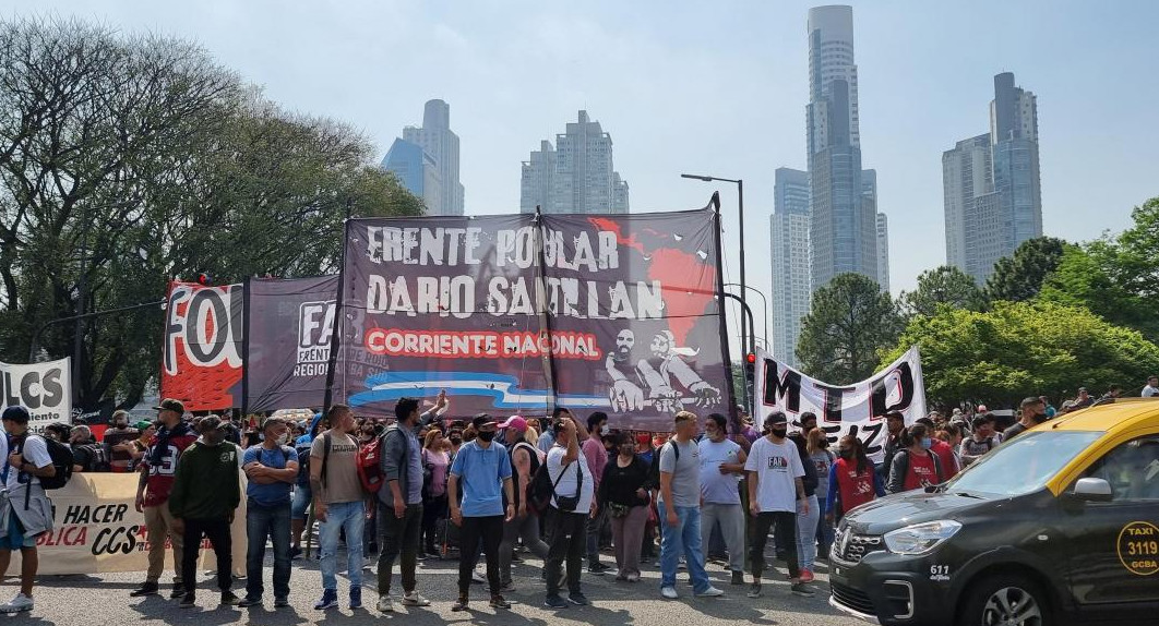 Jornada piquetera, cortes en la Ciudad