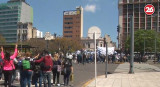 Caos en Centro porteño por manifestaciones, CANAL 26	