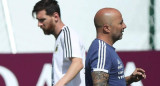 Jorge Sampaoli y Lionel Messi