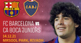 Partido amistoso entre Boca y Barcelona en homenaje a Maradona