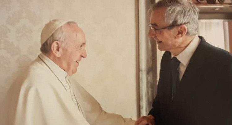 Nelson Castro y el Papa Francisco, NA