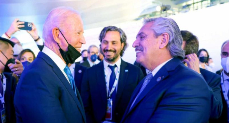 Alberto Fernández y Joe Biden, foto NA