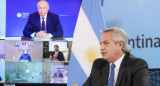 Alberto Fernández junto a Vladimir Putin