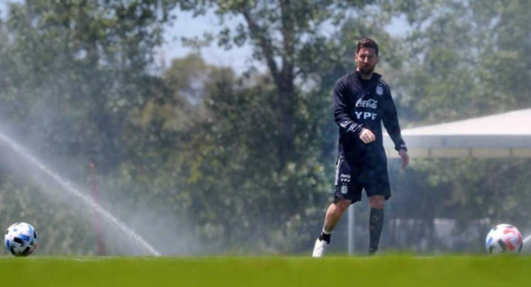 Lionel Messi, Selección argentina,. fútbol, entrenamiento, NA