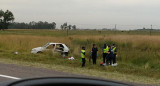 Choque y vuelco en la ruta 2. 