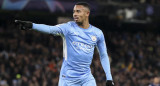 Gabriel Jesus festeja el segundo gol del Manchester City ante el PSG, NA