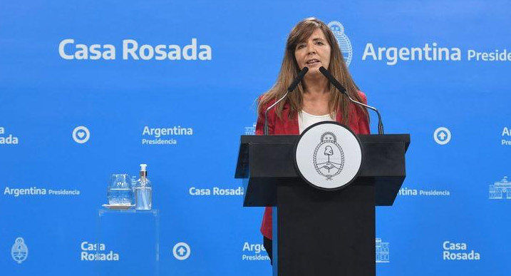 Gabriela Cerruti, portavoz del gobierno, foto prensa